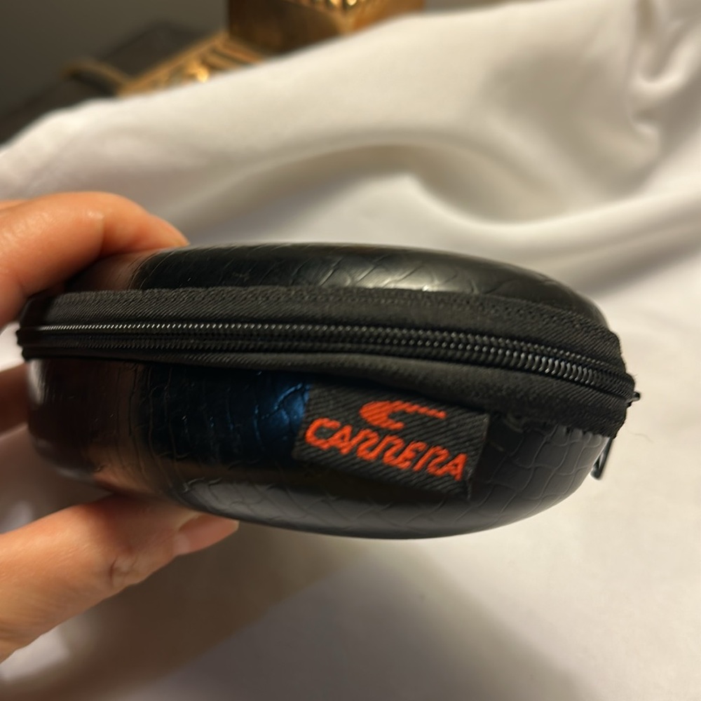 Carrera Black Crocodile Patterned Sunglasses Case - image 2